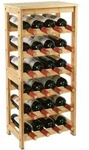 Relaxdays Weinregal, 24 Flaschen, Bambus, Hxbxt: 82 X 36 X 24 Cm, Weinhalter F&uuml;r