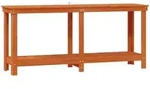 Werkbank Wachsbraun 180 X 50 X 80 Cm Massives Kiefernholz Vidaxl