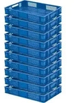 Brb 10x Eurobeh&auml;lter/stapelbeh&auml;lter, Lxbxh 600x400x90 Mm, Inhalt 15 Liter...
