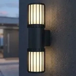 Led Au&szlig;enwandleuchte Wandlampe Fassadenleuchte Ip54 Anthrazit Up & Down H 38 Cm