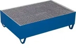 Variofit Auffangwanne Mit Gitterrost F&uuml;r 2 F&auml;sser A 200 Ltr 1.200 X 800 Mm
