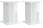 Vidaxl Plant Stand 2 Pcs High Gloss White 30.5 X 30 X 43 Cm