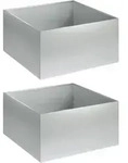Garten-pflanzgef&auml;&szlig; 2 Stk. Silber 60 X 60 X 30 Cm Vidaxl