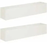 Garten-pflanzgef&auml;&szlig; 2 Stk. Wei&szlig; 80 X 20 X 20 Cm Vidaxl