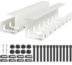 Unter Dem Schreibtisch Kabelmanagement Tray 2 Stk. Wei&szlig; Vidaxl
