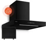 Klarstein Vapura Wand-dunstabzugshaube: Dunstabzug 609 M3/h, W&auml;rmesensor, Touch