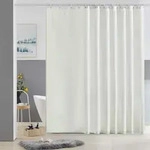 Duschvorhang &Uuml;berl&auml;nge Beige Stoff Antibakteriell Wasserdicht 275x180cm