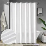 Miulee Duschvorhang 180x180cm Wei&szlig; Wasserdicht Anti-schimmel Textil Pflegeleicht
