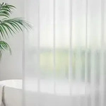 Duschvorhang 120x200 Transparent Wei&szlig; Mit 3 Magnete Wasserdicht Anti-schimmel