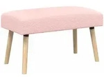 Bank Uni Rosa 80 X 40 X 46 Cm Boucl&eacute; Vidaxl