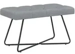 Vidaxl Bench With Button Tufted Light Grey 80 X 40 X 46 Cm Fabric