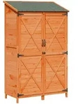 Vidaxl Garden Shed Brown 106 X 56 X 176.5 Cm Solid Fir Wood