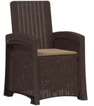 Liegesessel Garten Rattan-optik Braun Und Taupe Pp Vidaxl