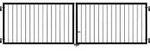 Plus Doppeltor Basic Stahl 300 &times; 85 Cm Schwarz