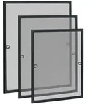 Fliegengitter Fenster 120x140cm Anthrazit Mit Aluminium Rahmen, Ohne Bohren