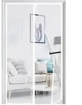 Fliegengitter Balkont&uuml;r 95x210cm, Magnetisch, Ohne Bohren, Verst&auml;rkt, Wei&szlig;