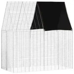 Vidaxl Rabbit Cage Silver 200 X 100 X 210 Cm Galvanised Steel