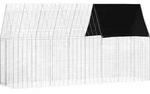Vidaxl Rabbit Cage Silver 400 X 100 X 210 Cm Galvanised Steel