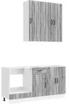 Vidaxl Kitchen Unit Lucca 5 Pcs Grey Sonoma Engineered Wood
