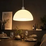 Led H&auml;ngeleuchte Pendelleuchte Esszimmerlampe H&ouml;henverstellbar Silber H 120 Cm