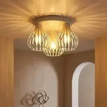 Led Deckenleuchte Deckenlampe Wohnzimmerlampe 3-flammig Beige Metall D 31 Cm