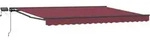 Vidaxl Manual Awning Frame With Leds Burgundy And Anthracite 4 X 3 M