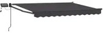 Vidaxl Retractable Awning With Solar And Led Anthracite 3 X 2.5 M