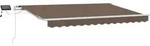 Ausziehbare Markise Taupe 500 X 300 Cm Stoff Und Aluminium Vidaxl