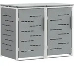 Vidaxl Wheelie Bin Storage For 2 Bins 240l Stainless Steel Grey