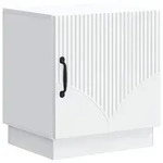 Vidaxl Bedside Table White 43 X 34.5 X 47 Cm Engineered Wood