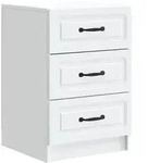 Vidaxl Bedside Cabinet White 43 X 41 X 63.5 Cm Engineered Wood