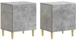 Vidaxl Bedside Table 2 Pcs Concrete Grey 43 X 34.5 X 50 Cm