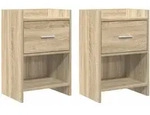 Nachttische 2 Stk. Sonoma-eiche 40 X 30 X 60 Cm Holzwerkstoff Vidaxl