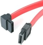 Startech St Sata12la1 - Kabel Sata 6 Gb/s Bu. Sata Bu., 30 Cm, Rot, Ge/li