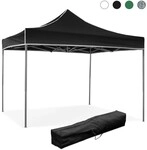 Evergreen - Faltbarer Faltpavillon 3 X 3, Schwarz, Mit Wasserdichtem Pvc...