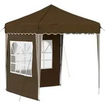 Vidaxl Pop-up Party Tent 195 X 195 X 245 Cm Brown Oxford Fabric