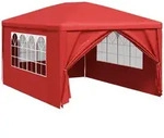 Party-zelt 400 X 300 X 255 Cm Rot Pe Und Stahl Vidaxl