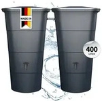 Garantia Ibiza Regentonnen-set Eckig 400 Liter Graphite Grey, 2 X Ibiza 200...