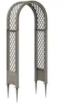 Vidaxl Rose Arch With Spikes Pp Grey