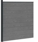 Vidaxl Fence Set 175 X 186 Cm Wpc And Aluminium Grey