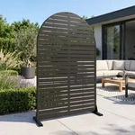 Trennwand Nodepp Rundbogenform 180x120 Cm Stahl Schwarz [casa.pro]