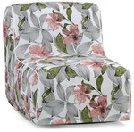 Luftsessel / Sitzsack Sitzolo Air Inkl. Fu&szlig;pumpe Wei&szlig; / Grau / Rosa Hjh Living