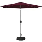 Vidaxl Garden Parasol With Led Lights And Base 270 X 270 Cm Polyester