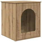 Katzenhaus Kunsthandwerk Eiche 53 X 52 X 62 Cm Holzwerkstoff Vidaxl