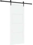 Vidaxl Sliding Door Orkdal 83 X 202 Cm Solid Pine Wood White And Black