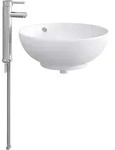 Vidaxl Bathroom Sink With Faucet And Drain Chrome 44 X 44 X 16 Cm