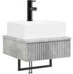 Vidaxl Wall-mounted Wash Basin Concrete Grey 40 X 41 X 39 Cm