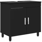 Vidaxl Bathroom Vanity Unit Black 60 X 35 X 60 Cm Engineered Wood