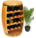 Dandibo - Weinregal Holz Weinfass Natur 70 Cm 371 Bar Flaschenregal Flaschenst&auml;nder