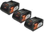 Vhbw 3x Akku Kompatibel Mit Aeg Bex18-125-0 Bbh18 Li-302c, Bbh18-0, Bex18-125,...